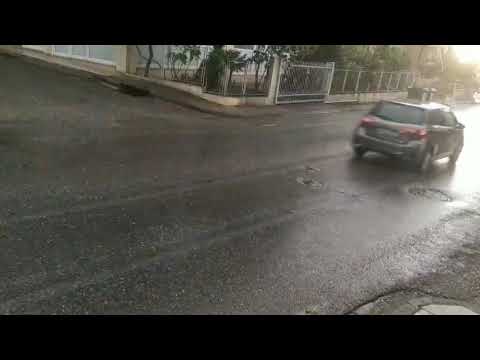 Ξαφνικό μπουρίνι και χαλάζι στο Αγρίνιο