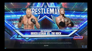 WWE 2K24 REMATCH FOR WWE UNDISPUTED UNIVERSAL CHAMPIONSHIP AND WWE CHAMPIONSHIP BROCK vs THE ROCK