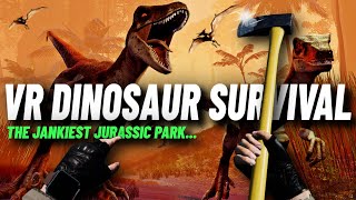 A VR SURVIVAL GAME... WITH DINOSAURS?! // The janky Jurassic Park VR game screenshot 3