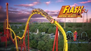 NEW Flash Vertical Velocity: Full Animation - Six Flags Great Adventure