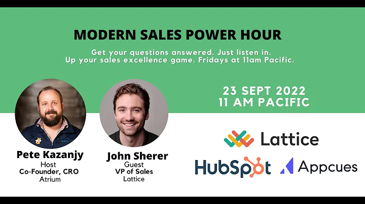 Modern Sales Power Hour with John Sherer, VP of Sa...