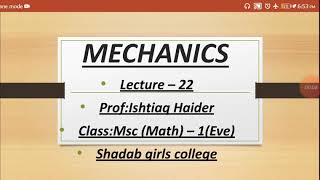 Stokes Thorem | lecture 22 | Mechanics