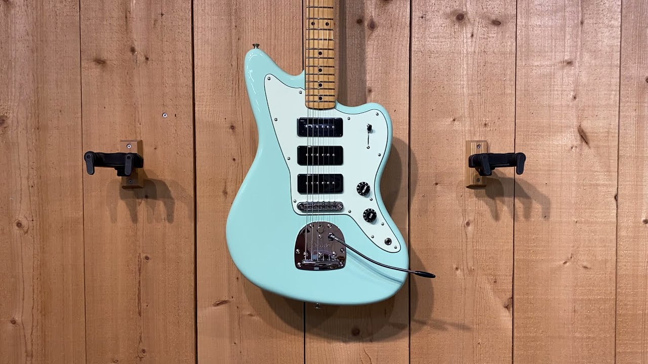 Fender Noventa Jazzmaster - Maple Fingerboard - Surf Green - YouTube