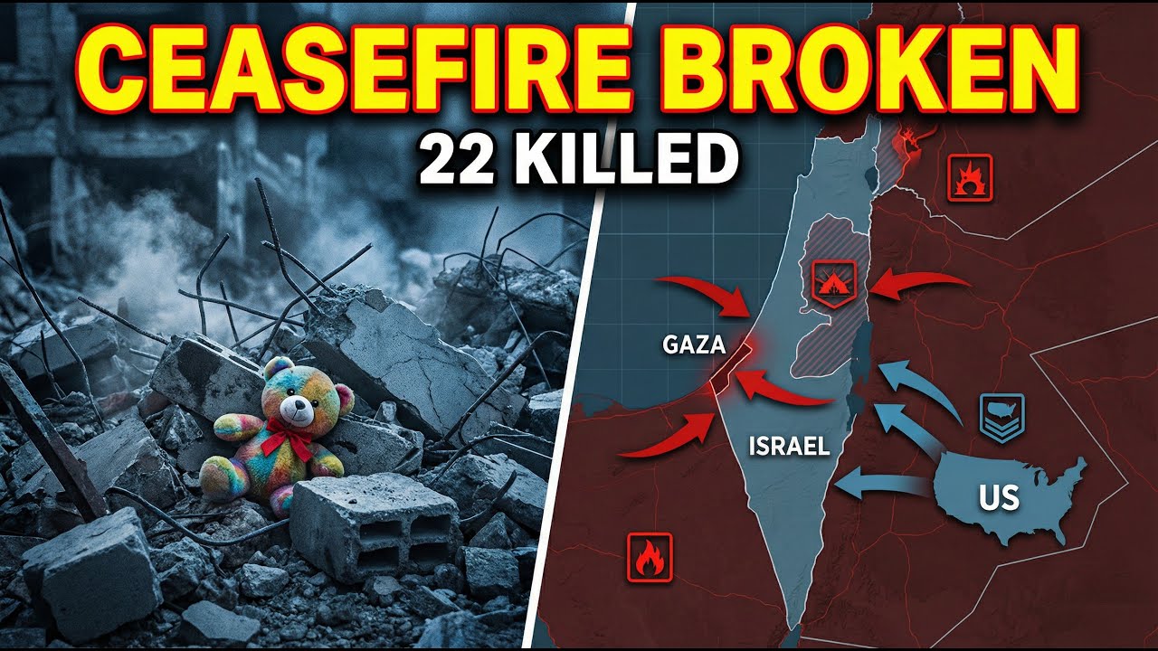 Ceasefire Shattered: 22 Killed in Gaza as Truce Collapses & Blame Game Begins 