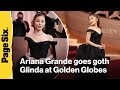 Ariana Grande goes goth Glinda on the Golden Globes red carpet