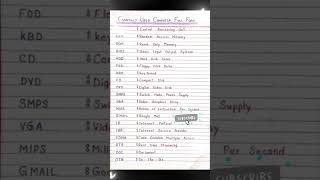 Computer full form  ( part - 1) ~ CPU , RAM , ROM....