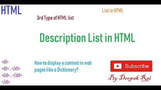 Description list in HTML