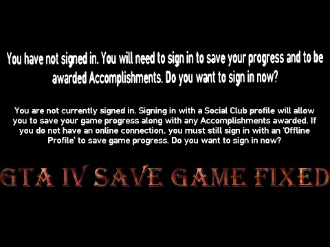 Grand Theft Auto IV (GTA 4) Not Saving/Sign in problem Fix (WITH PROOF) (PC) (2020)