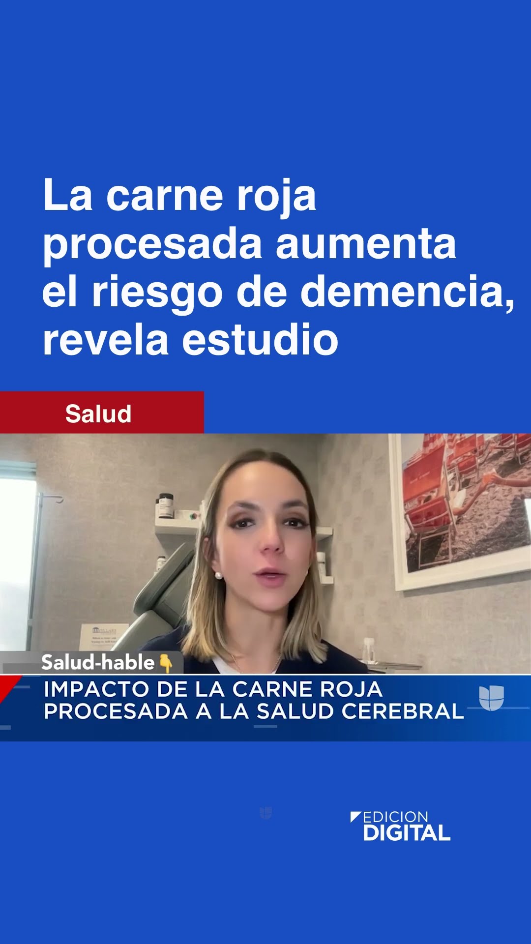 El consumo excesivo de carne roja procesada aumenta el riesgo de demencia, según un nuevo estudio