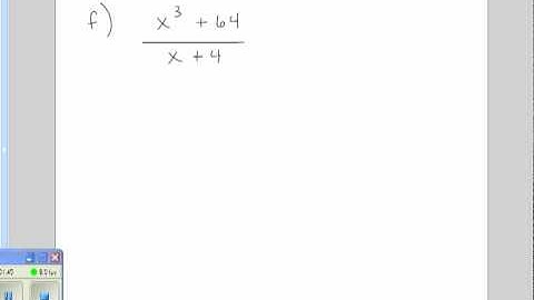 Beg. Alg. Video Section 3.7 Synthetic Division Part 3.wmv