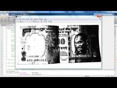 Currency Authentication Image processing matlab projects
