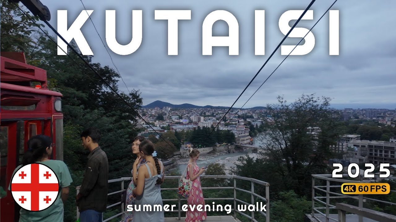 Kutaisi, Georgia Walking Tour • Summer Evening Walk - 2025 (4K 60fps)