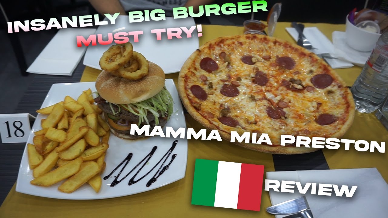 Trying Out A Massive Insane Double Burger🍔 at Mamma Mia🍕Preston