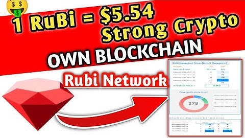 1 #RuBi = $5.54 || New High Valued Strong Free Mobile Mining Crypto || Don
