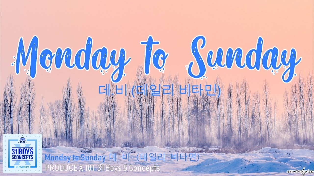 Monday To Sunday EASY Lyrics YouTube monday-to-sunday-easy-lyrics-youtube