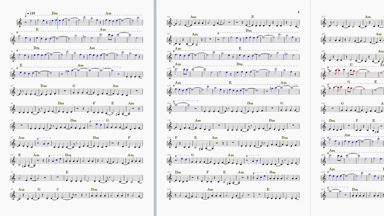 Бездомный пёс - Ласковый май (ноты для синтезатора)