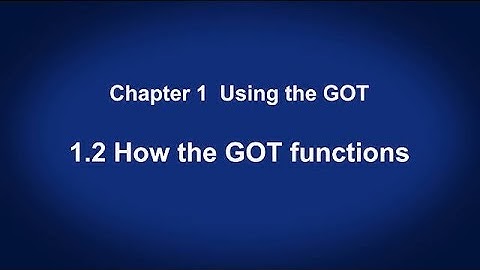 1.2 How the GOT functions － Using the GOT〈Your First GOT (3/14)〉