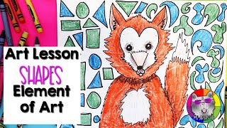 Let's create a fox drawing with patterned shape background! art
lessons for learning at home or distance paper and your choice of
medium!...