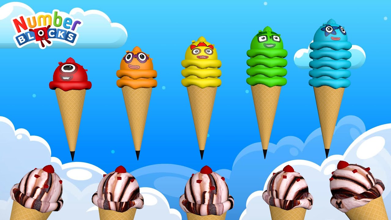 Counting Numberblocks on Ice Cream | Learn Numbers 1 to 100 for Kids ...