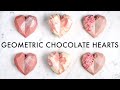 GEOMETRIC CHOCOLATE HEARTS | 3 easy ways