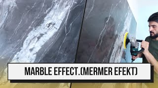 mermer efekt sıvası . marble effect #marmorino #traventine #cladding #stuccoinstallation #concrete
