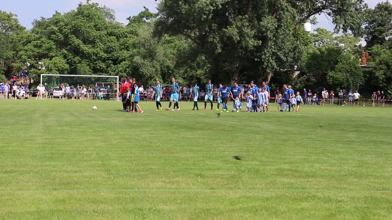 Harmonia vs. SVW   Spielbeginn und Mannschaftseinlauf