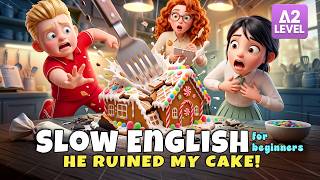 Oh No! Maya’s Friend Ruined Her Cake... What Will She Do | Slow English Listening Story (A2 Level)