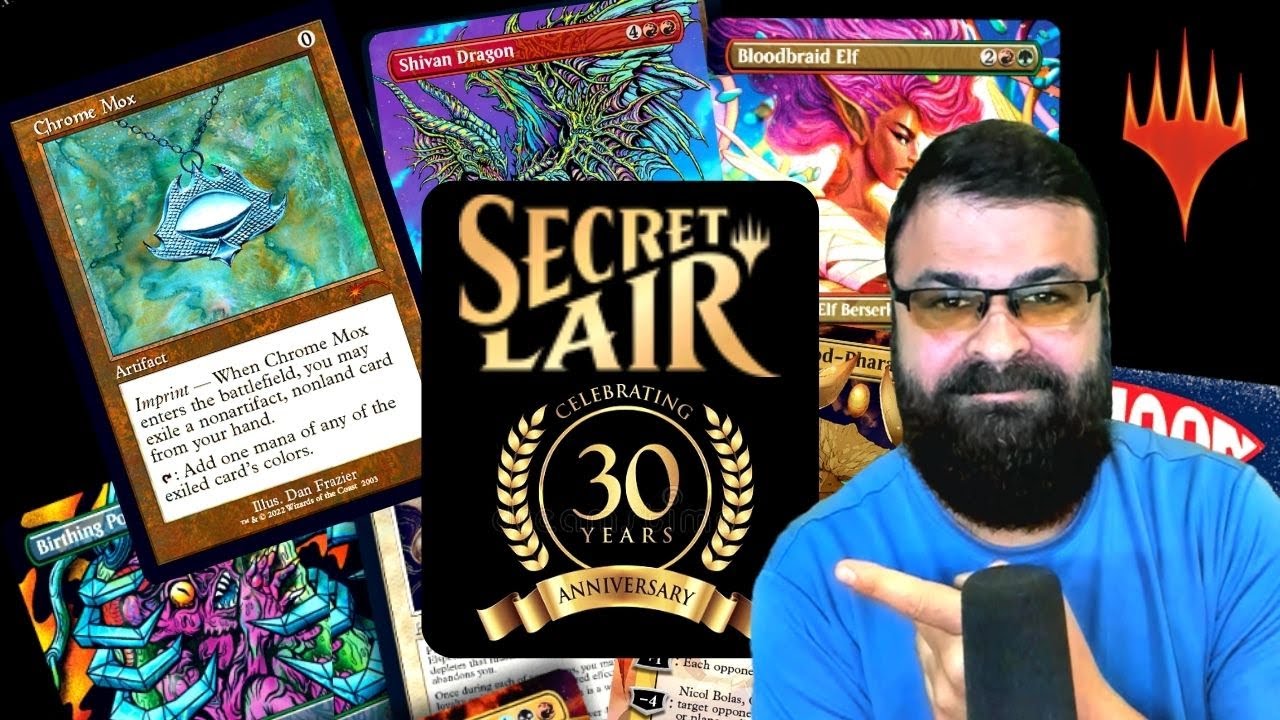 Review and Vintage Art Comparison MTG Secret Lair 30th Anniversary Countdown Kit