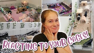 REACTING TO MY SUBSCRIBERS' GUINEA PIG CAGES PART 9! 💕