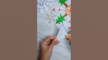 Paper Snowflakes❄ How to Make Paper Snowflake | 5 Minutes Paper Snow Craft #shorts #snow #paper #fun