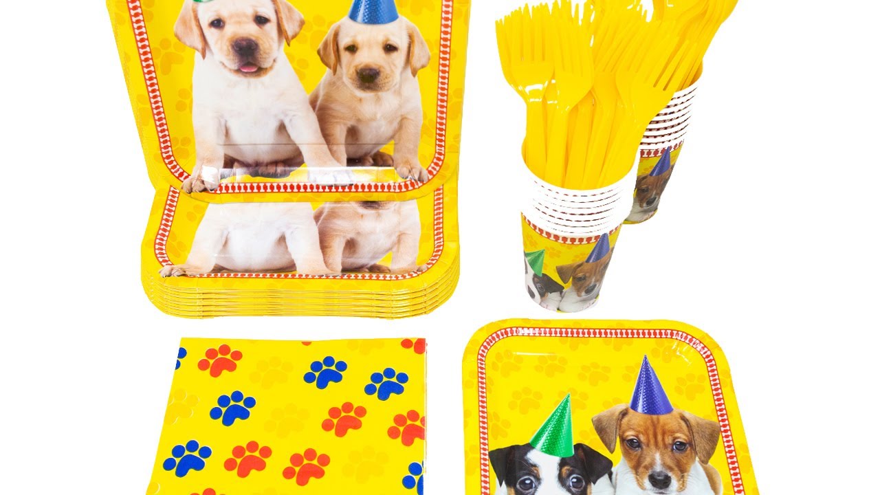 Discount Party Supplies - Puppy Party Supplies Packs