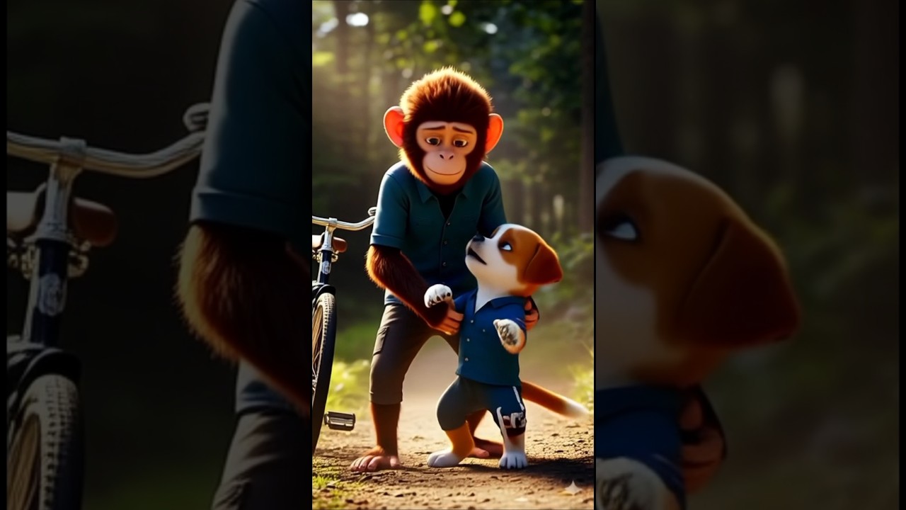 Monkey 🐒 & Dog 🐶 – Friendship That Survives Pain ❤️ | Emotional Short Story 