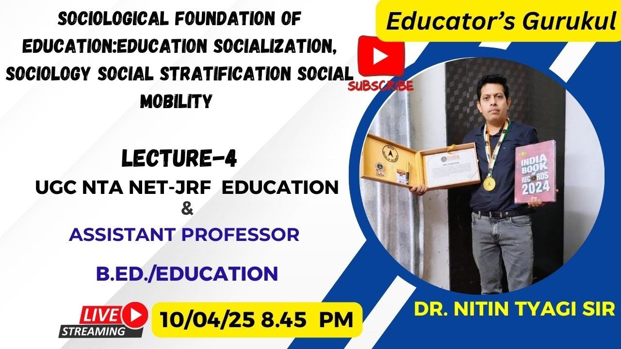 UGC NTA NET EDUCATION & UPHESC ASSISTANT PROFESSOR B.E.D/EDUCATION BY DR. NITIN TYAGI