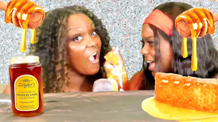 ASMR RAW HONEYCOMB (Eating Raw Honey)