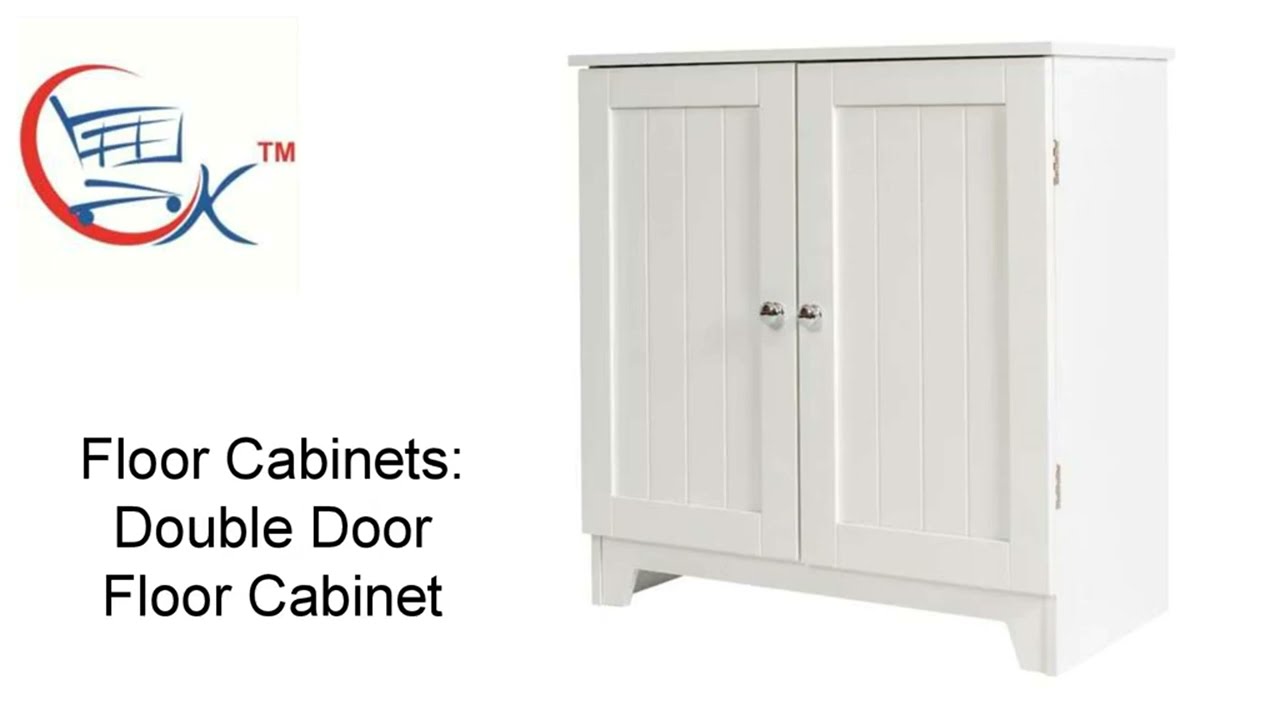 Floor Standing Bathroom Cabinets: Double Door Floor Cabinet