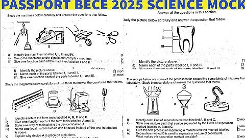 BECE Integrated Science 2025 Passport Mock Objectives and Essay with Answers