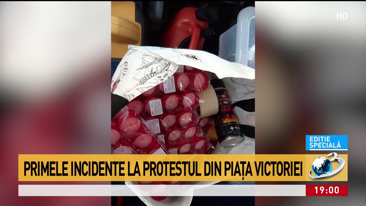 Bărbat prins cu un cuțit în Piața Victoriei. Polițiștii l-au reținut și i se va întocmi un newspaper mockup