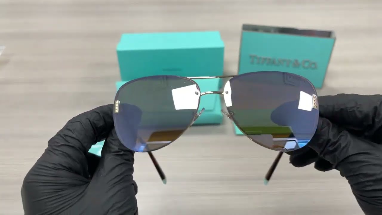 Tiffany & Co. TF3066 609164 Pale Gold Sunglasses - YouTube