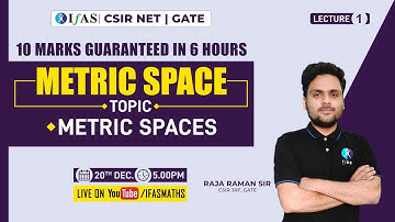CSIR NET Mathematics 2022 Metric Space [Metric Space] L-1