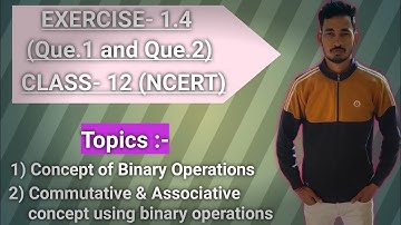 Exercise 1.4 (Relation and Function) Que.1 and Que.2 Class 12 Maths (NCERT) || Class 12 math ex 1.4
