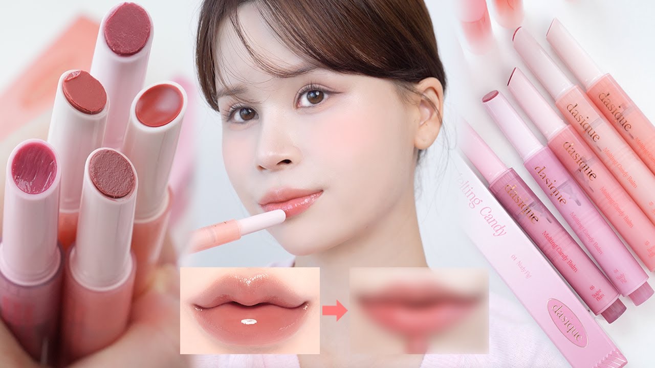 데이지크 신상 멜팅 캔디 밤 내돈내산 전색상 리뷰🍭 광고❌ 상세페이지 발색vs실제 발색 (+롬앤, 네이처리퍼블릭, 투슬래시포 멜팅밤 종류 비교) | 촉촉립 추천