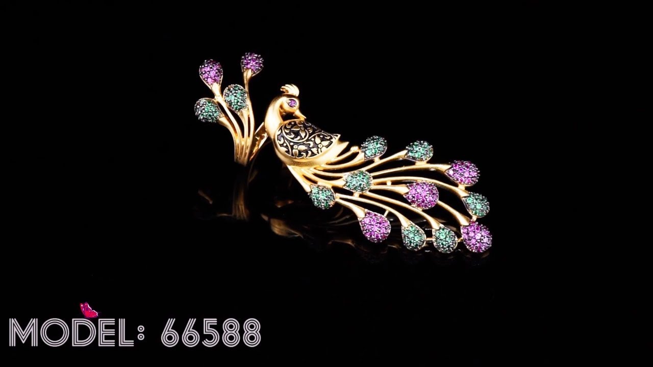 Buy Antique Peacock Ring With Matte Gold Plating 219220 | Kanhai Jewels