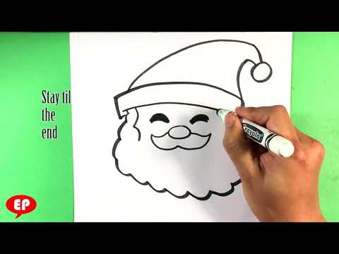 How to Draw Santa Head - Christmas Drawings Step by Step - Easy Pictures to Draw