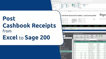 How to Post Cashbook Receipts from Excel to Sage 200