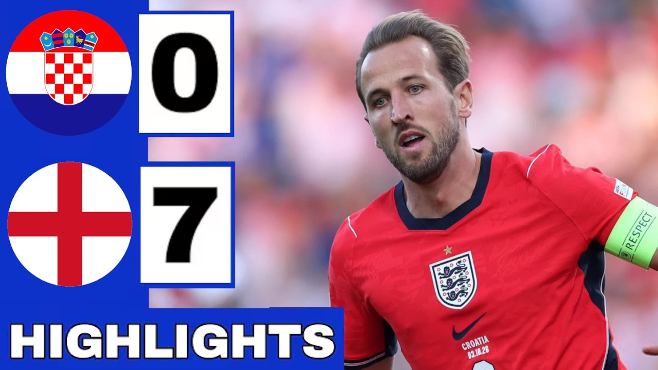 England vs Croatia 7-0 Highlights (UEFA Nations League 2026/27) Croatia England