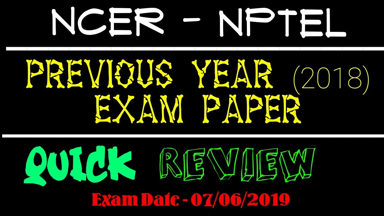 introduction to research nptel previous question papers