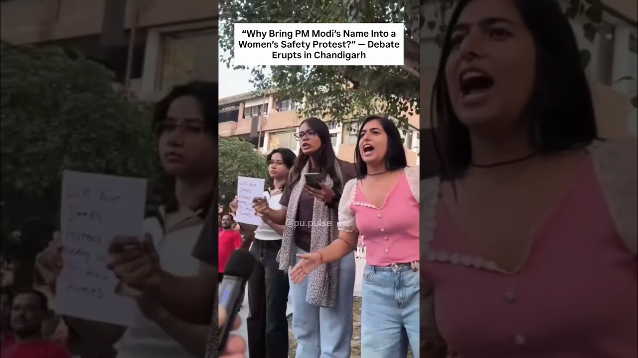 Why Use PM Modi’s Name?” | Women’s Safety Protest Sparks Debate in Chandigarh Sector 17