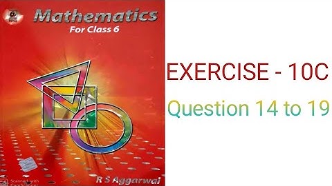 class 6 math (rs aggarwal) exercise 10C question 14 to 19 solution||ratio and proportion