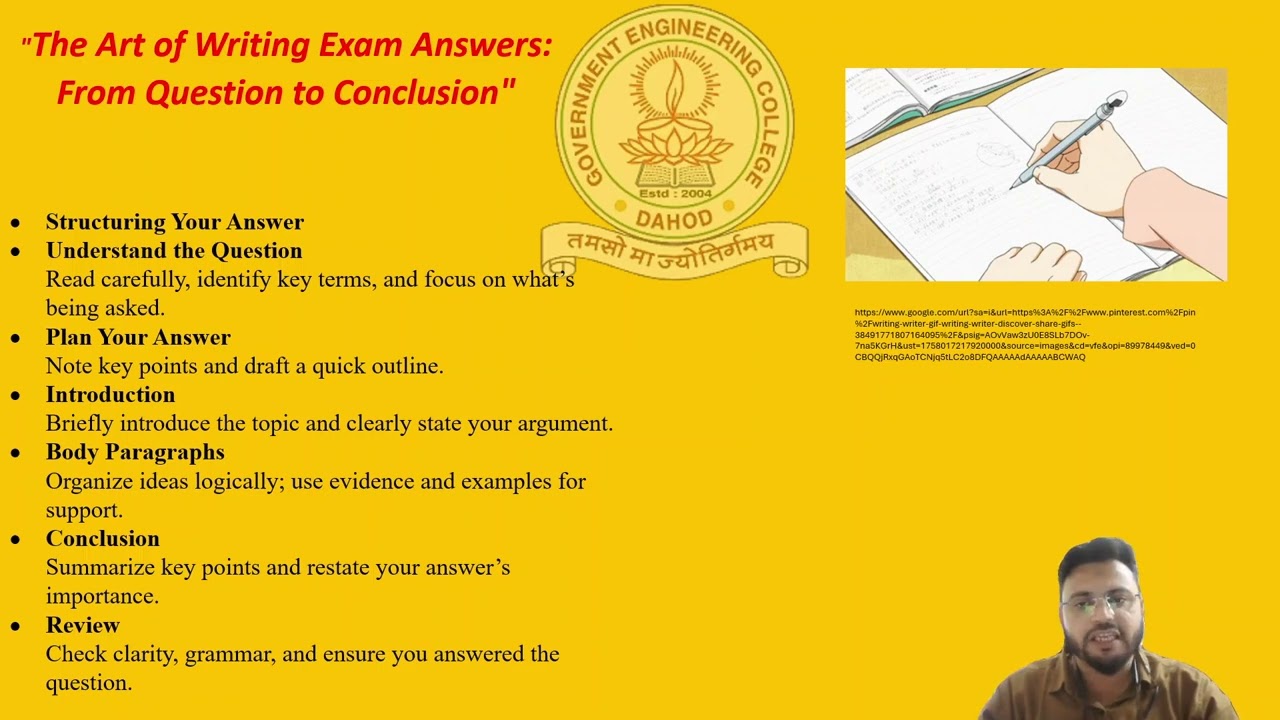 "The Art of Writing Exam Answers: From Question to Conclusion"