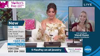 Dieci 10K Gold ChainLink Twist Hoop Earrings screenshot 4